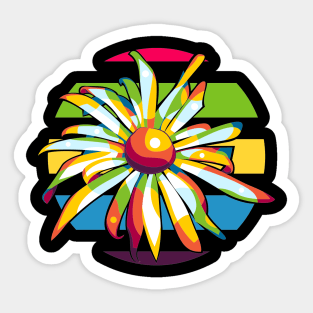 White Chamomile Flower Sticker